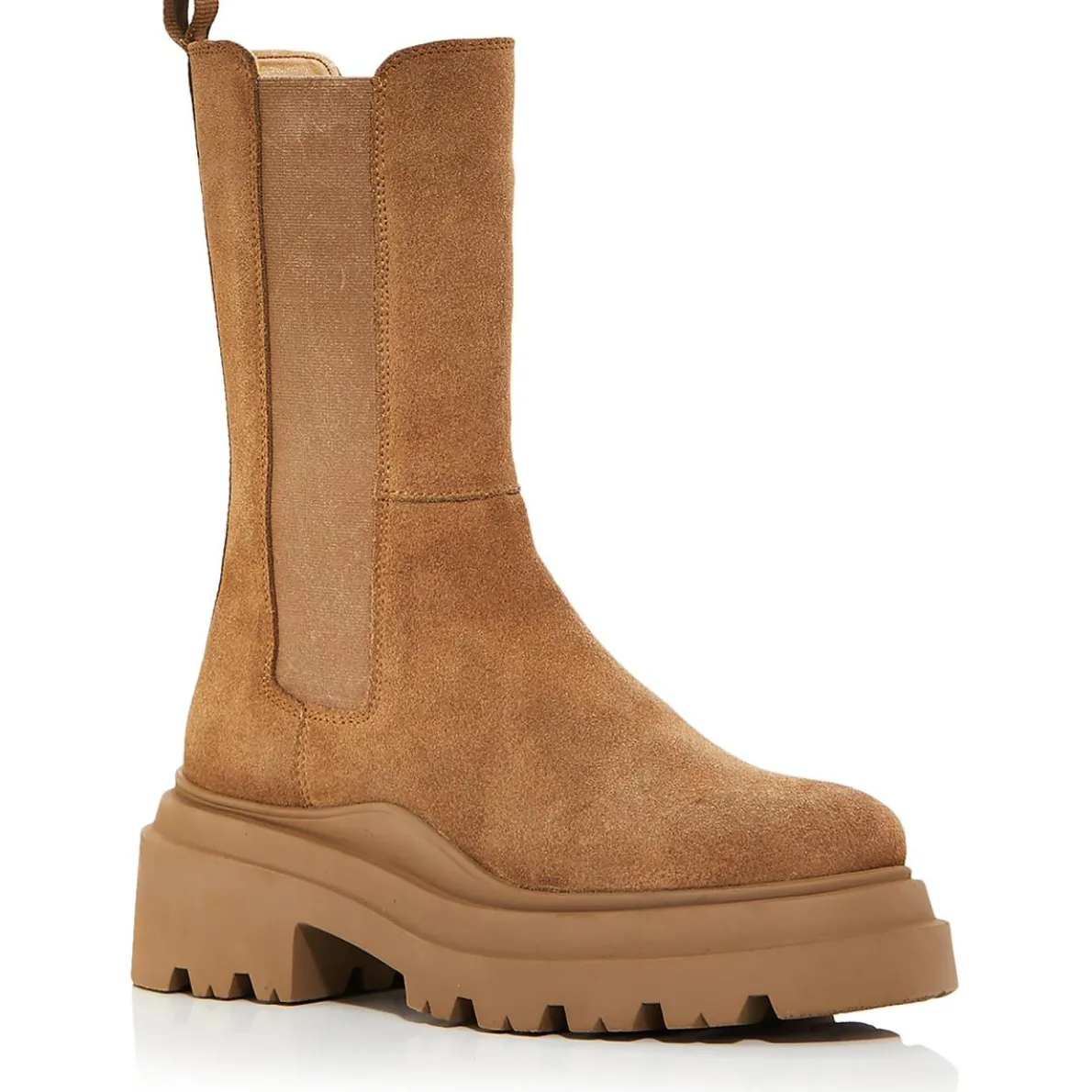 JESSY Lugged Sole Pull On Mid-Calf Boots