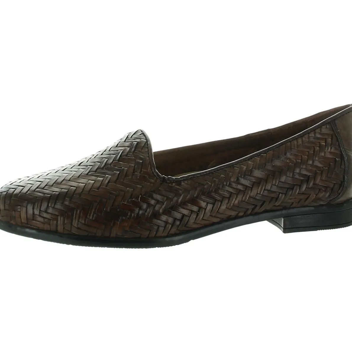 Liz III Leather Woven Flat Shoes