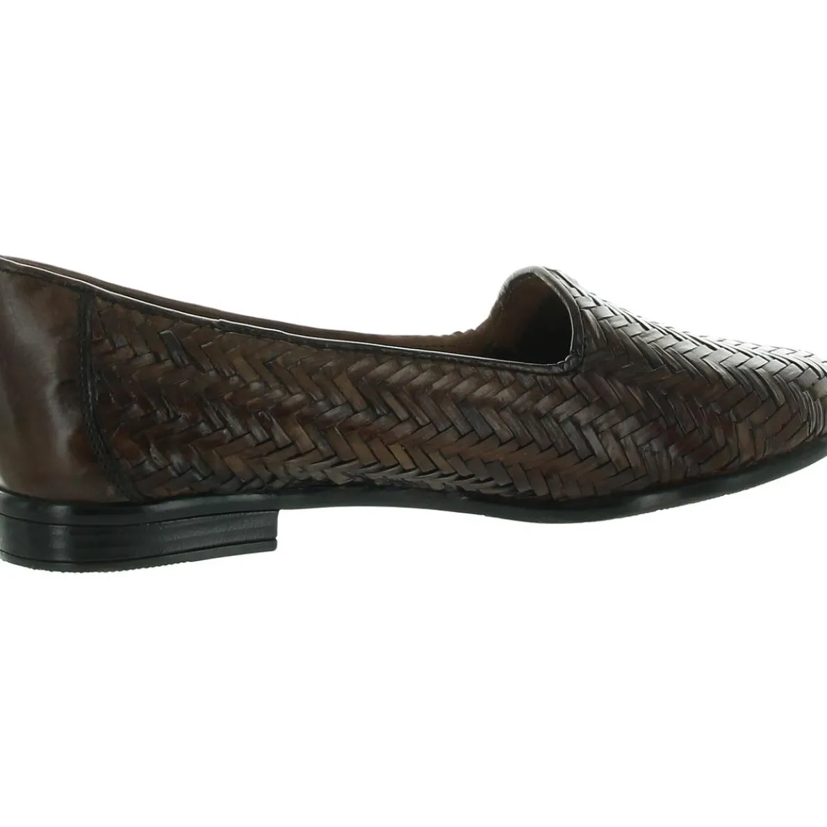 Liz III Leather Woven Flat Shoes
