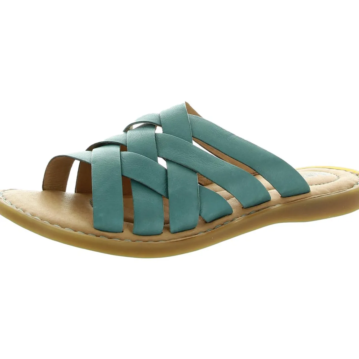 Criss-Cross Leather Flatform Sandals