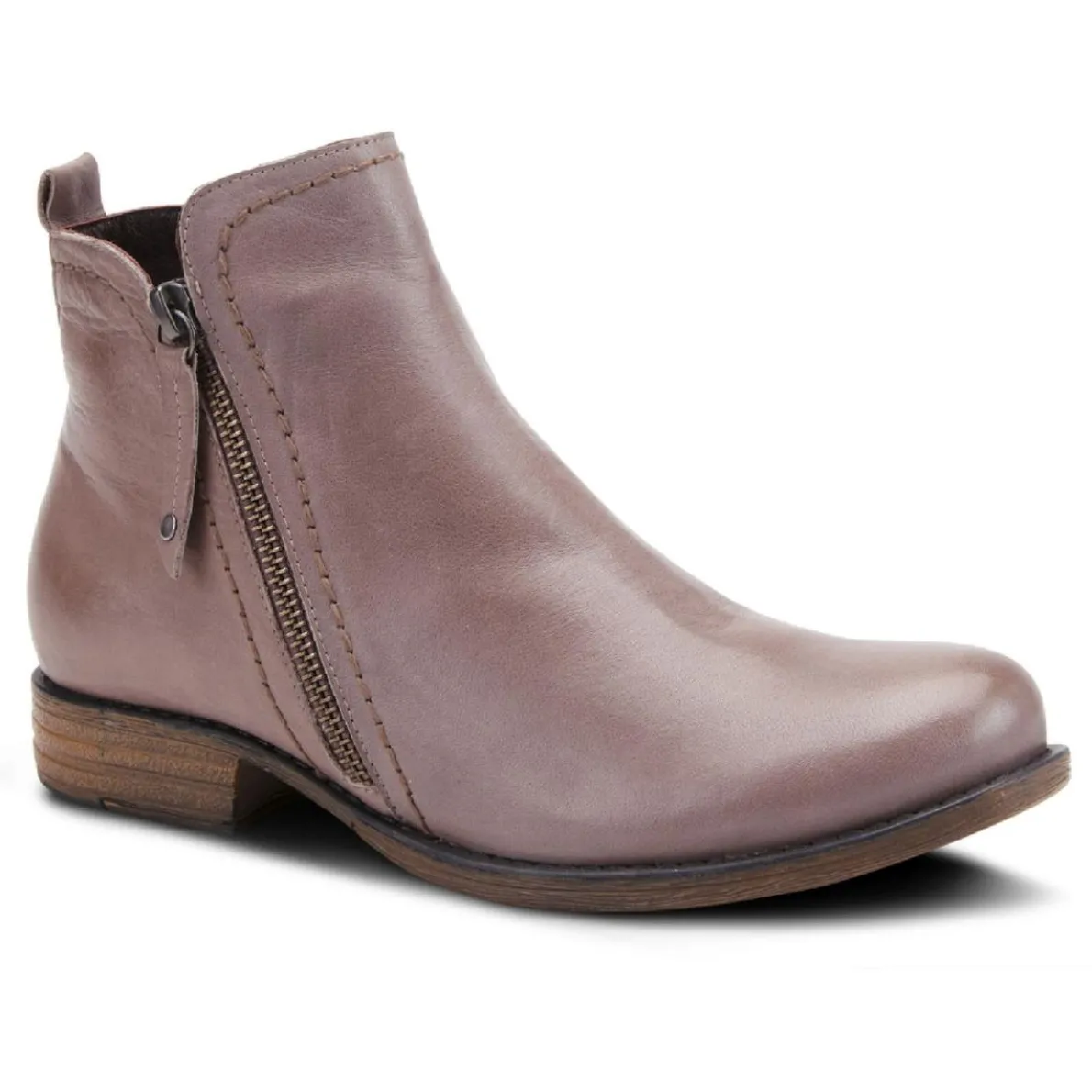 Oziel Leather Ankle Booties