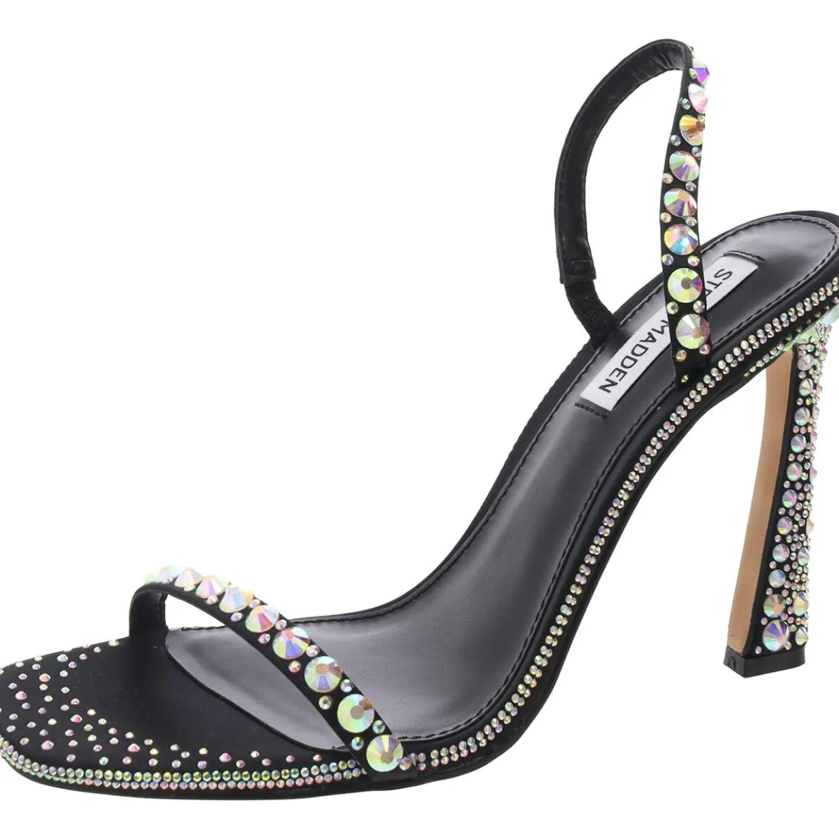 Neeka Embellished Faux Leather Heels