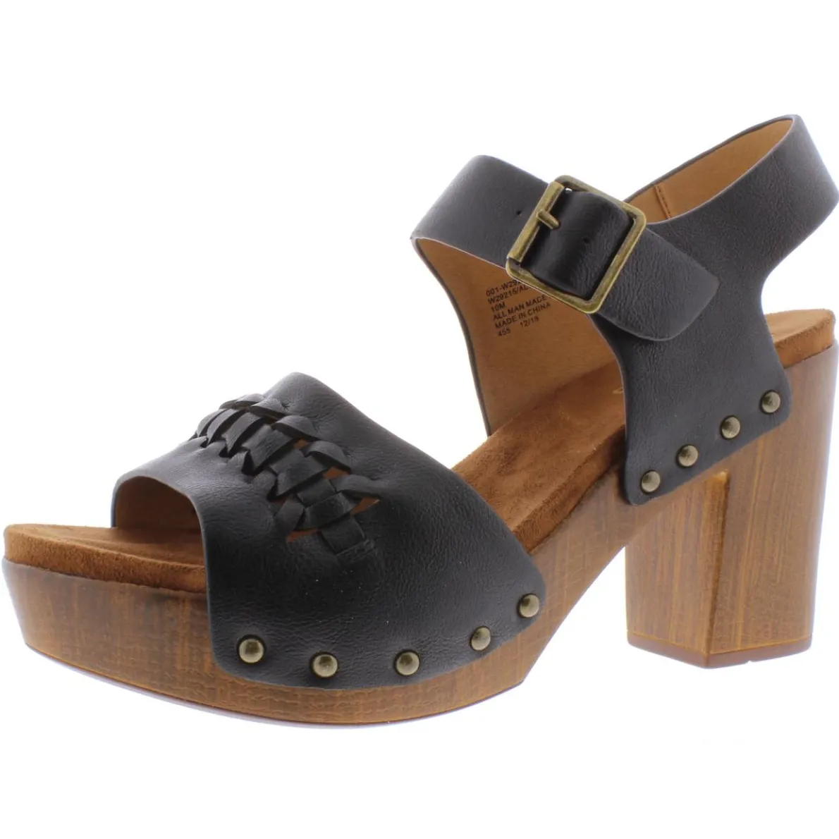 Altheda Faux Leather Studded Platform Sandals