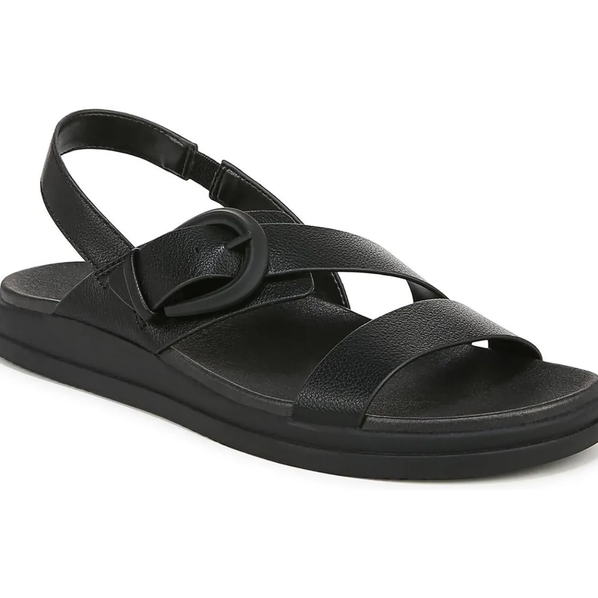 Hope Faux Leather Flat Slingback Sandals