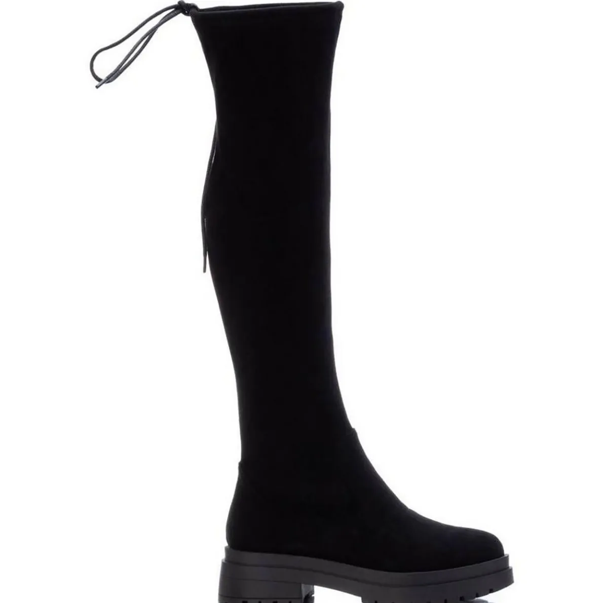 142122 Drawstring Hem Knee-High Boots