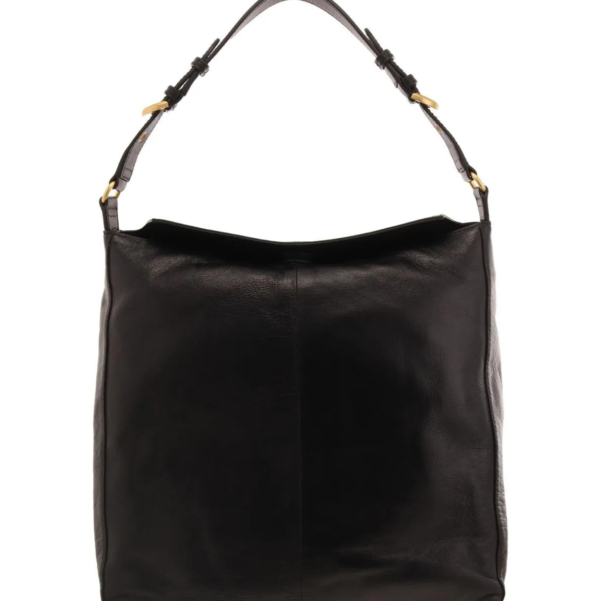 Jocea Fold-Over Leather Hobo Handbag
