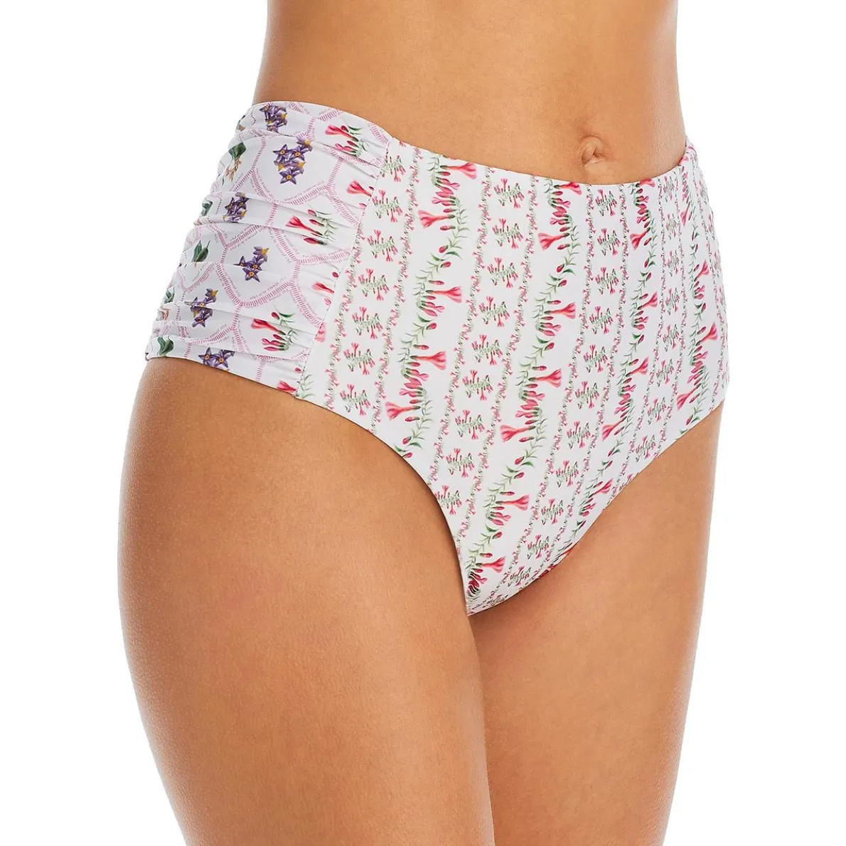 Peruvian Flower Bottom Printed Polyester Swim Bottom Separates