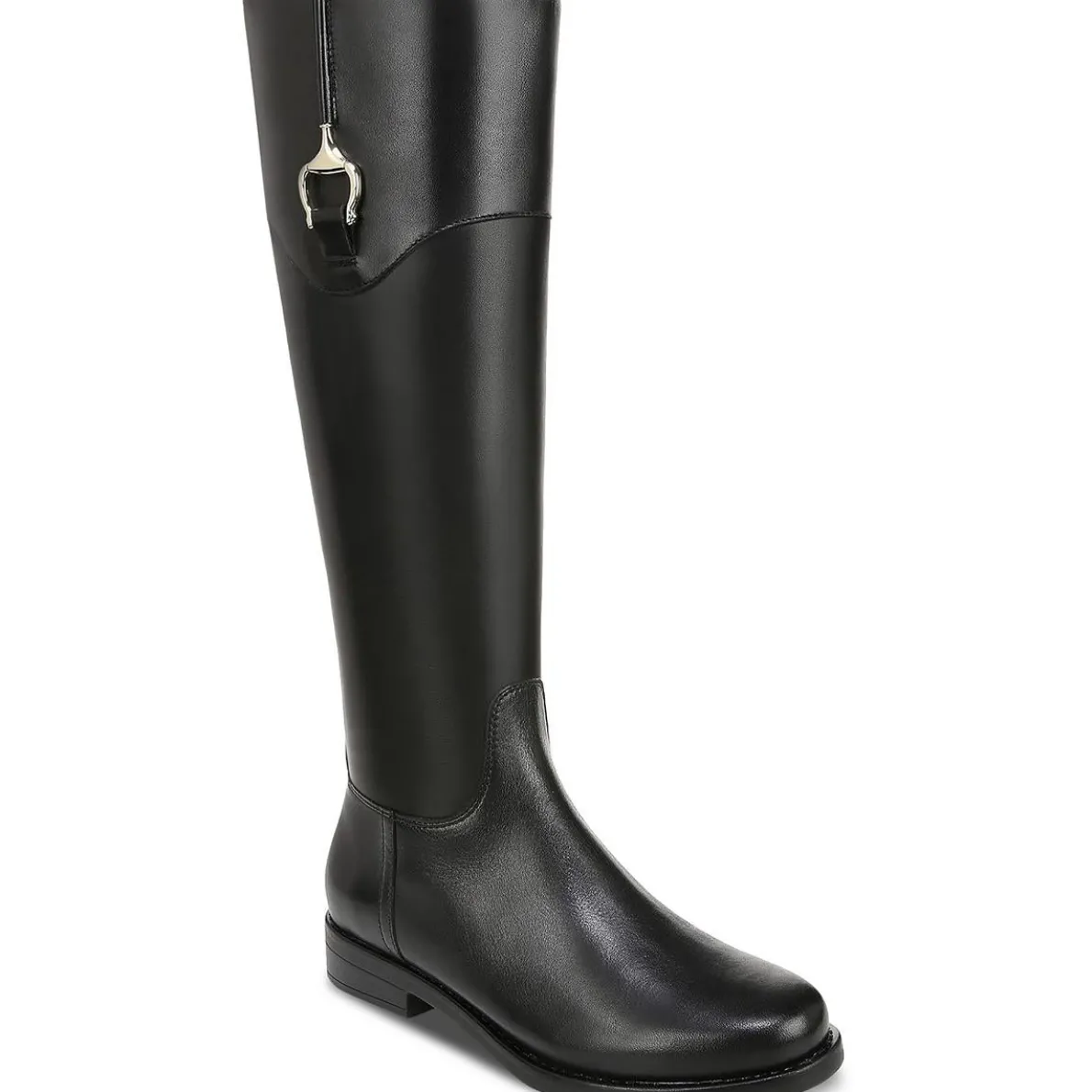 Sandraa Leather Riding Knee-High Boots