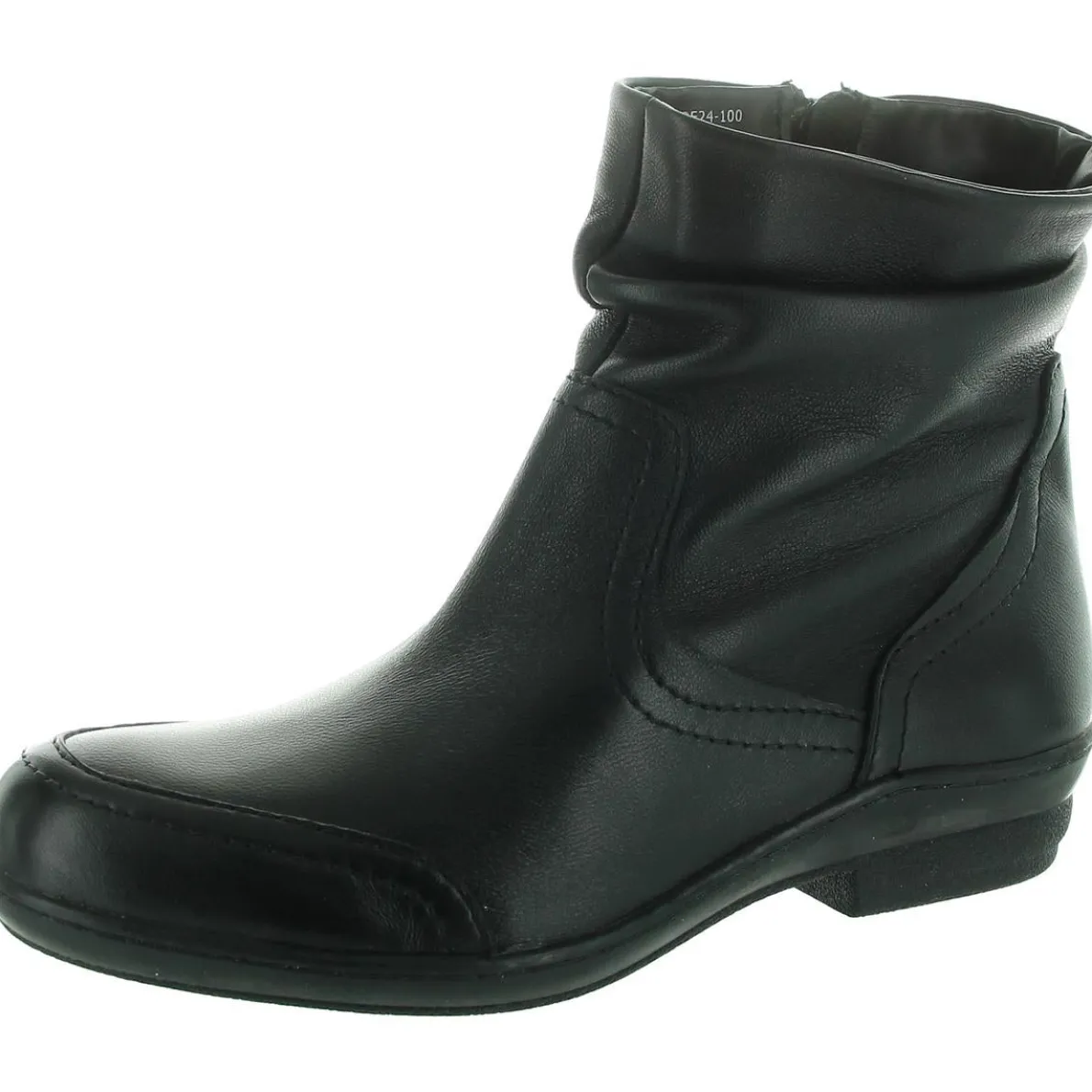 Tennassee Zipper Leather Ankle Boots