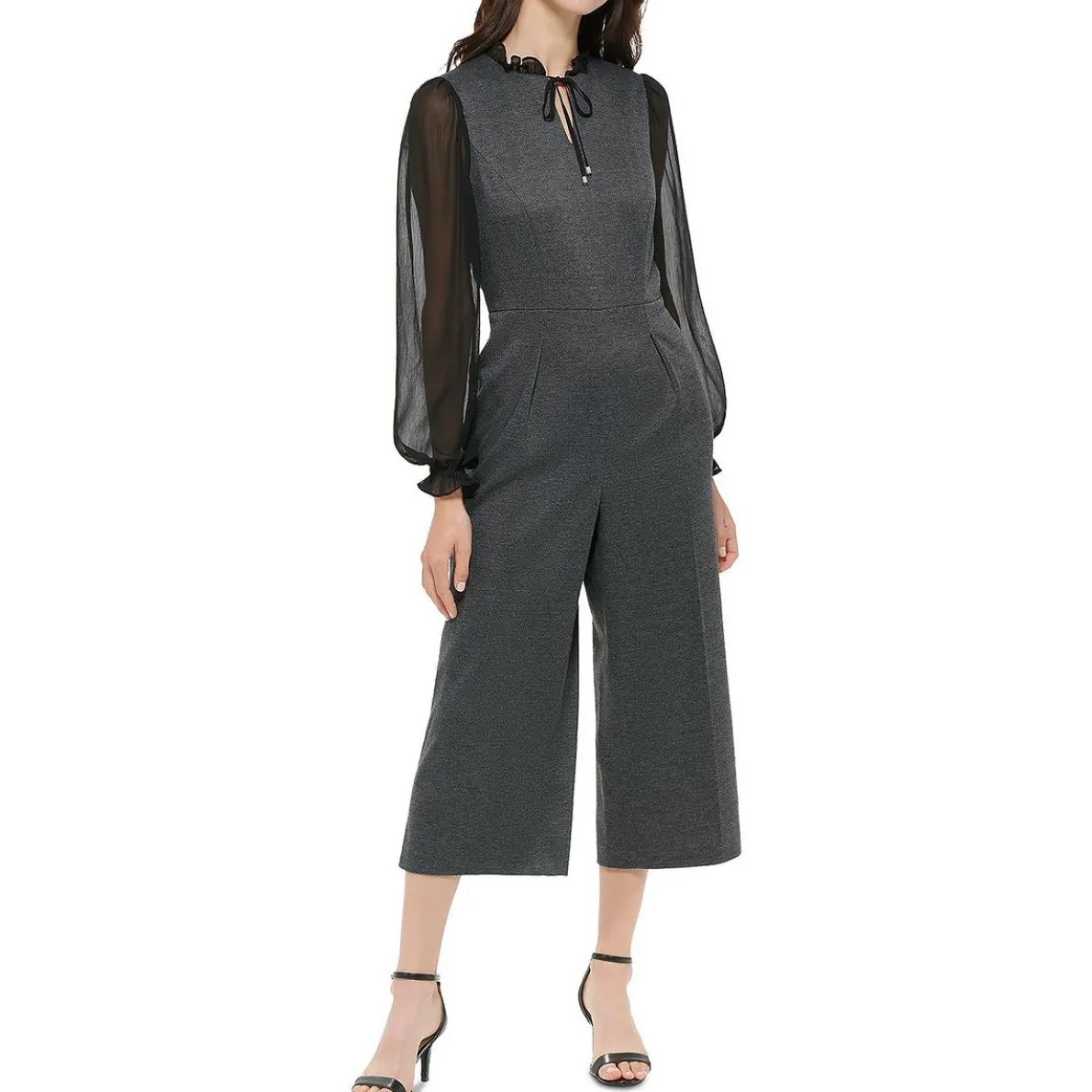 Ruffled Sheer Jumpsuit