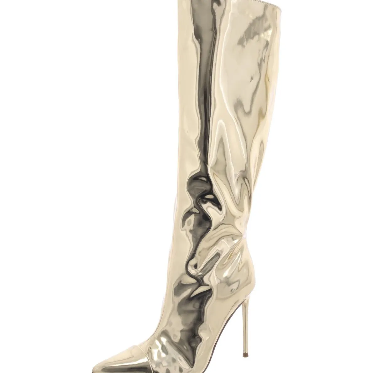 Panther Patent Solid Knee-High Boots