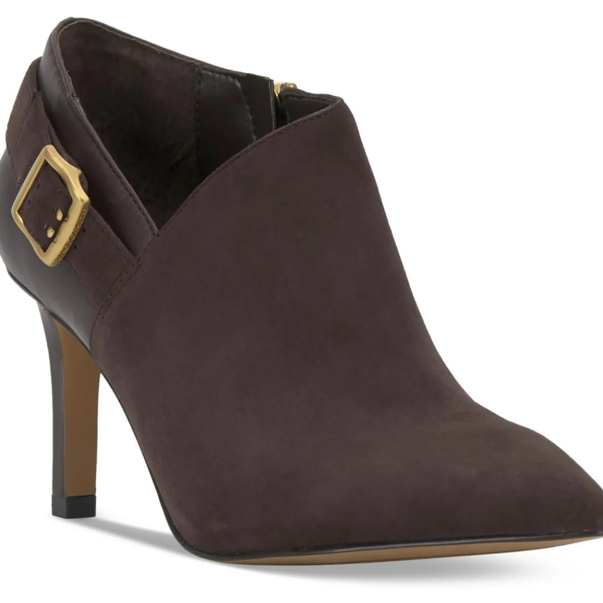 Kreitha Buckle Pointed Toe Ankle Boots