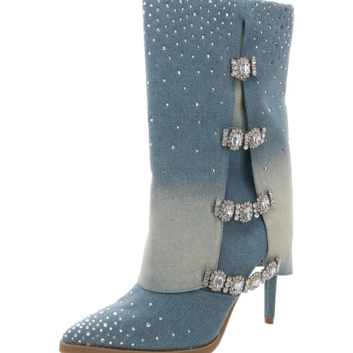 Nami Rhinestone Mid-Calf Boots