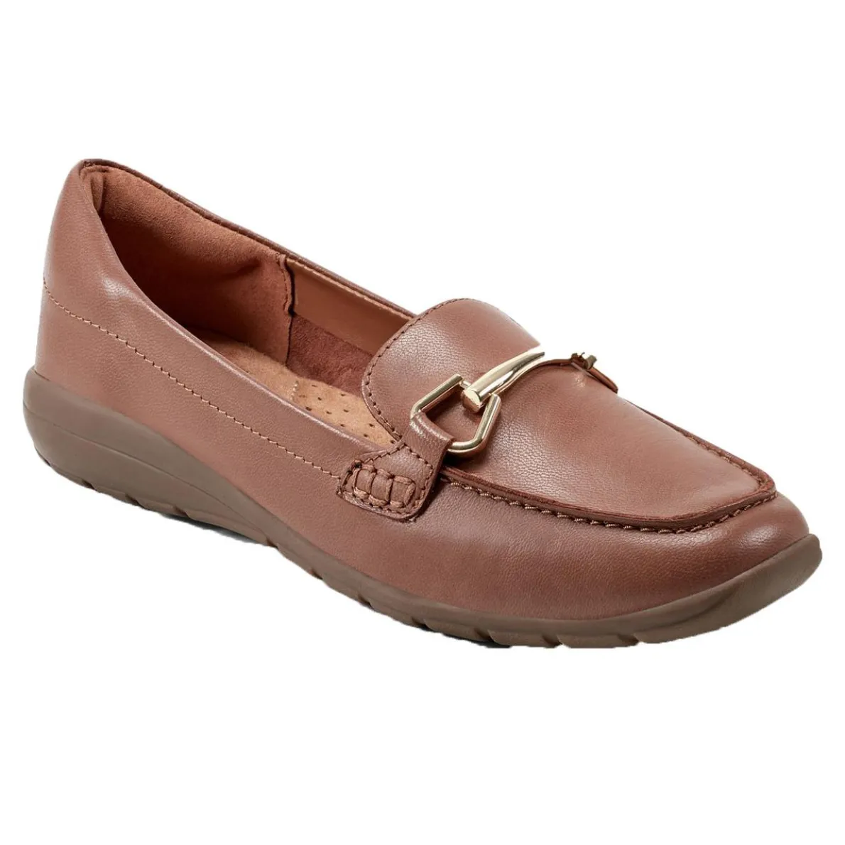 Amalie Leather Square Toe Loafers