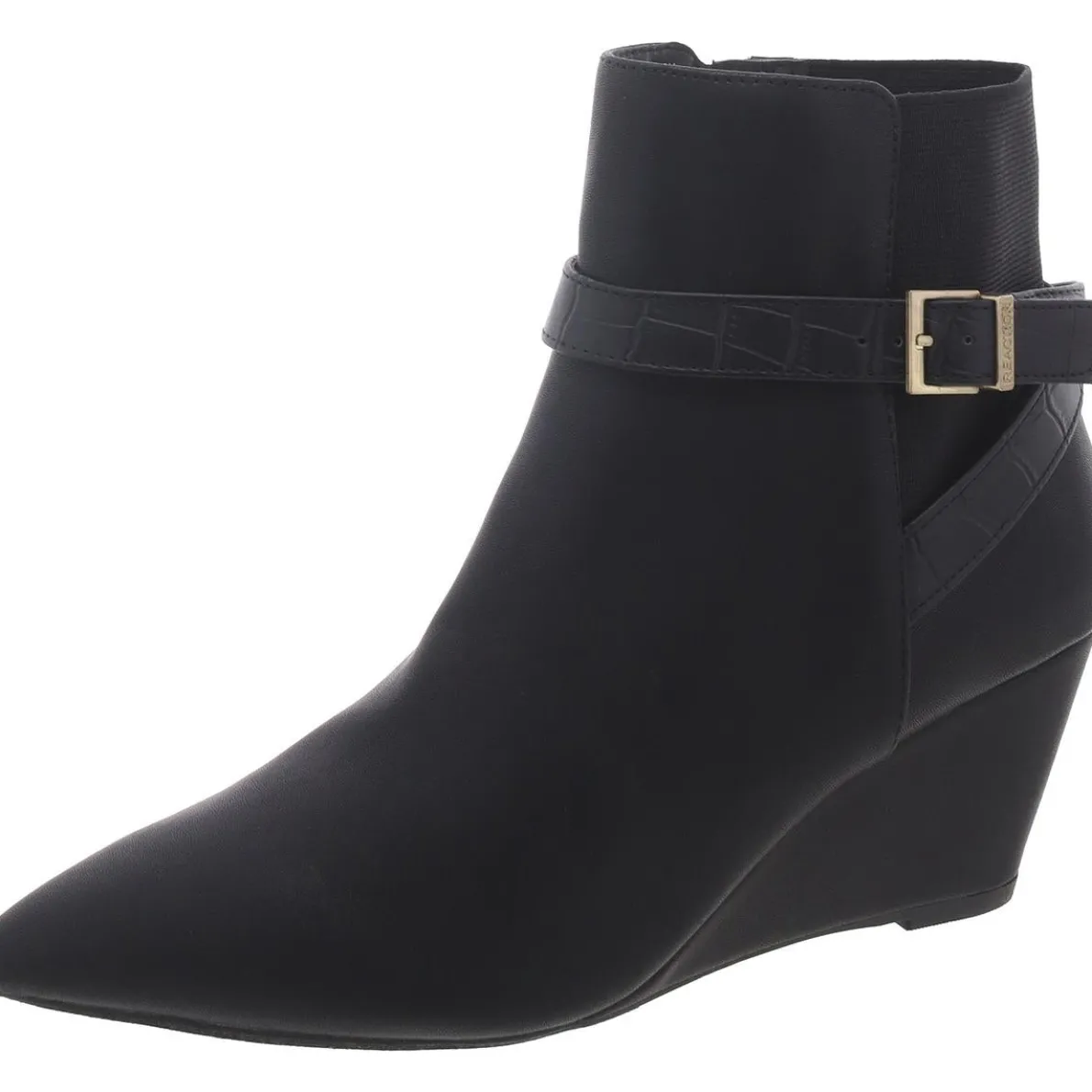 Emmie Faux Leather Wedge Boots