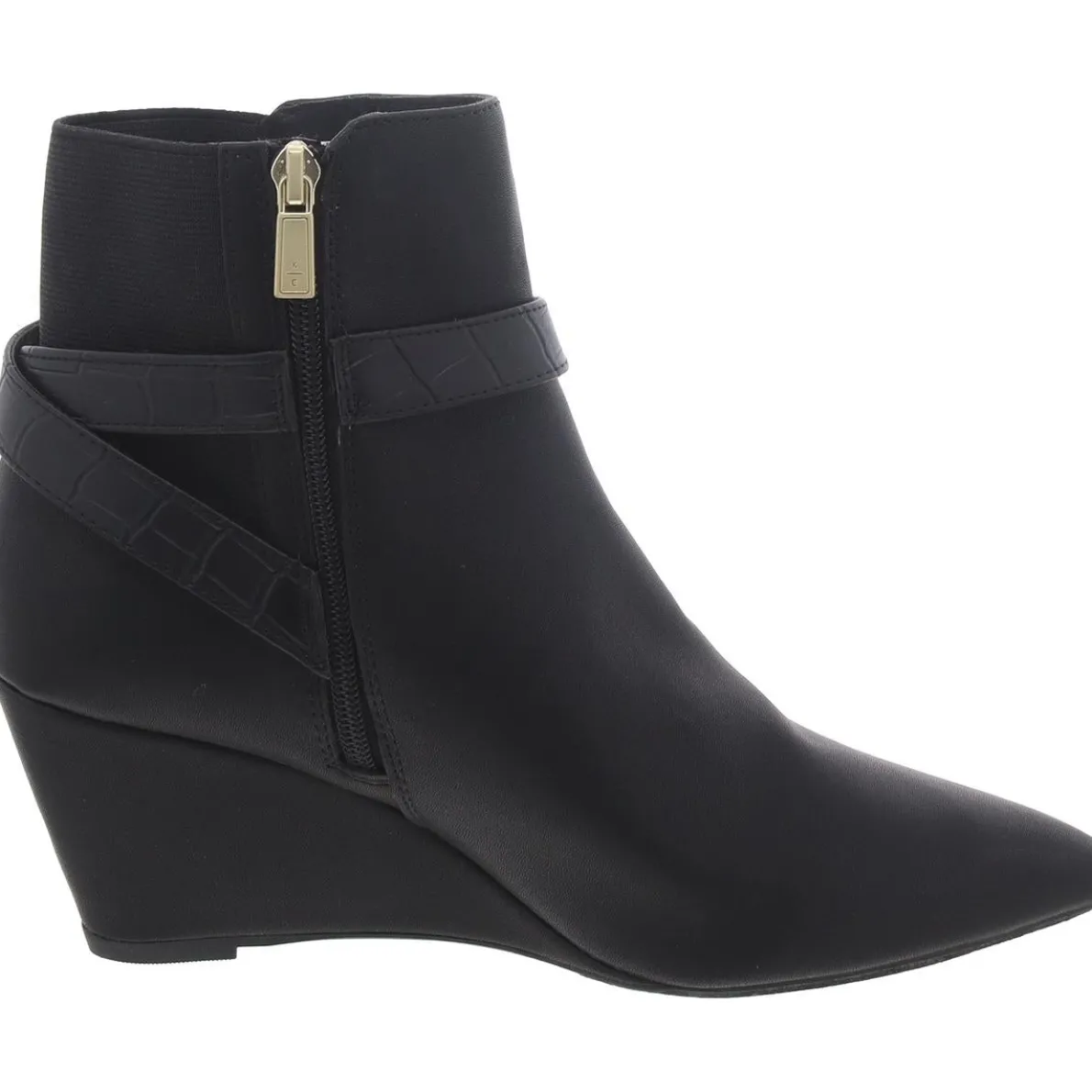 Emmie Faux Leather Wedge Boots
