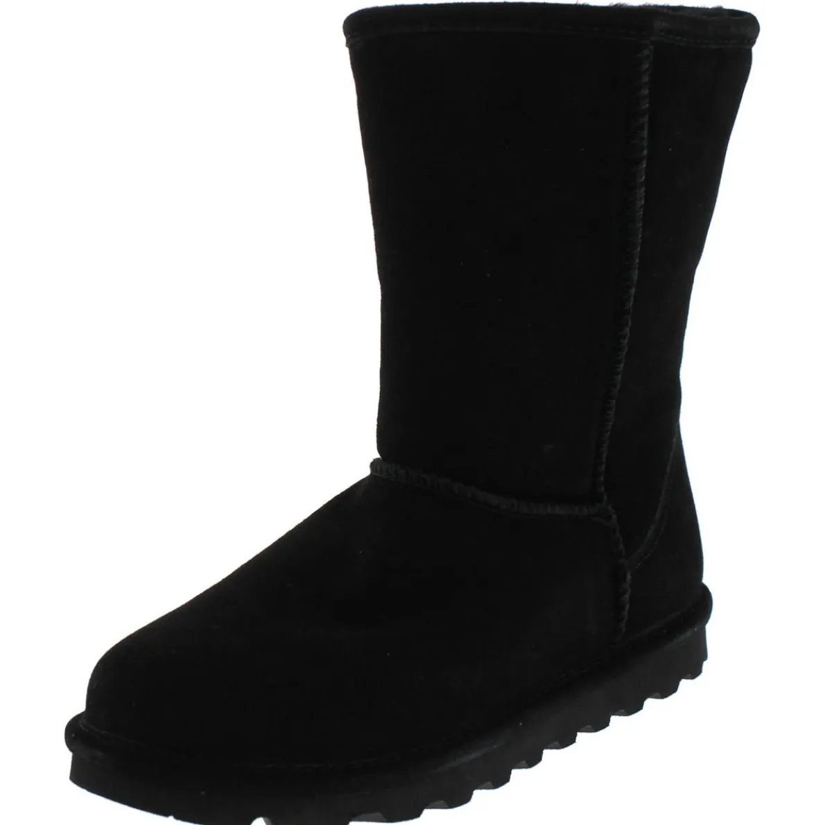 Elle Short Waterproof Suede Mid-Calf Snow Winter Boots