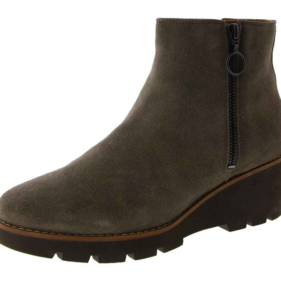 Hazal Suede Wedge Booties