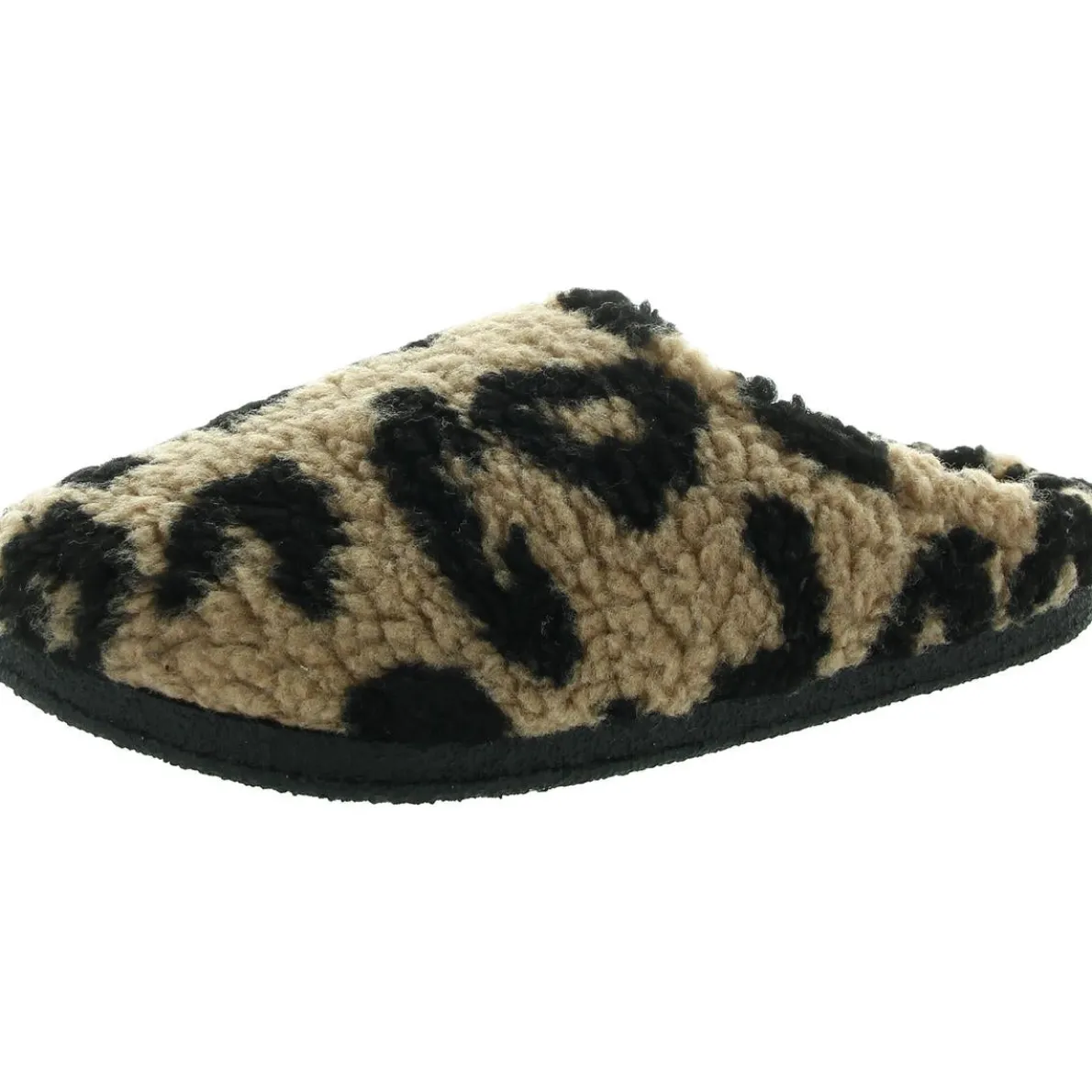 Animal Print Faux Fur Slide Slippers