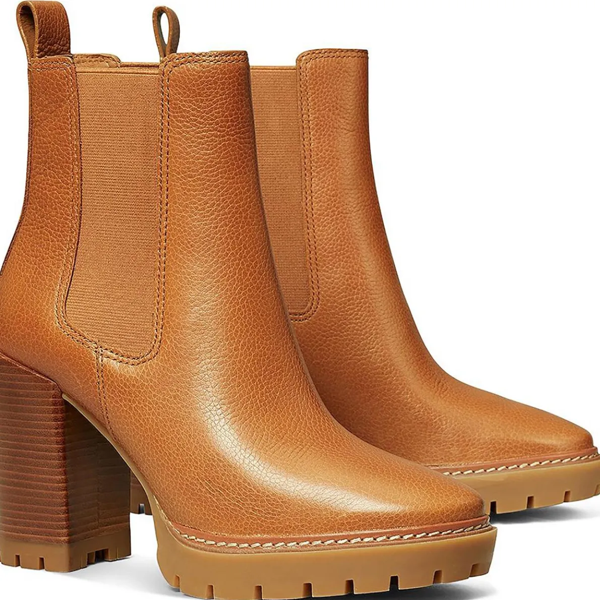 Carson High Heel Lug Sole Ankle Boots