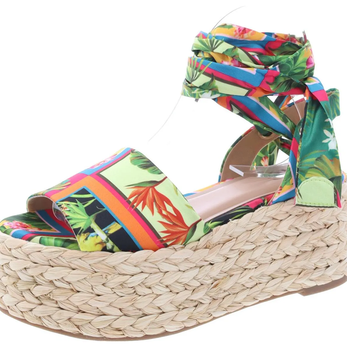 Peep Toe Padded Insole Wedge Sandals