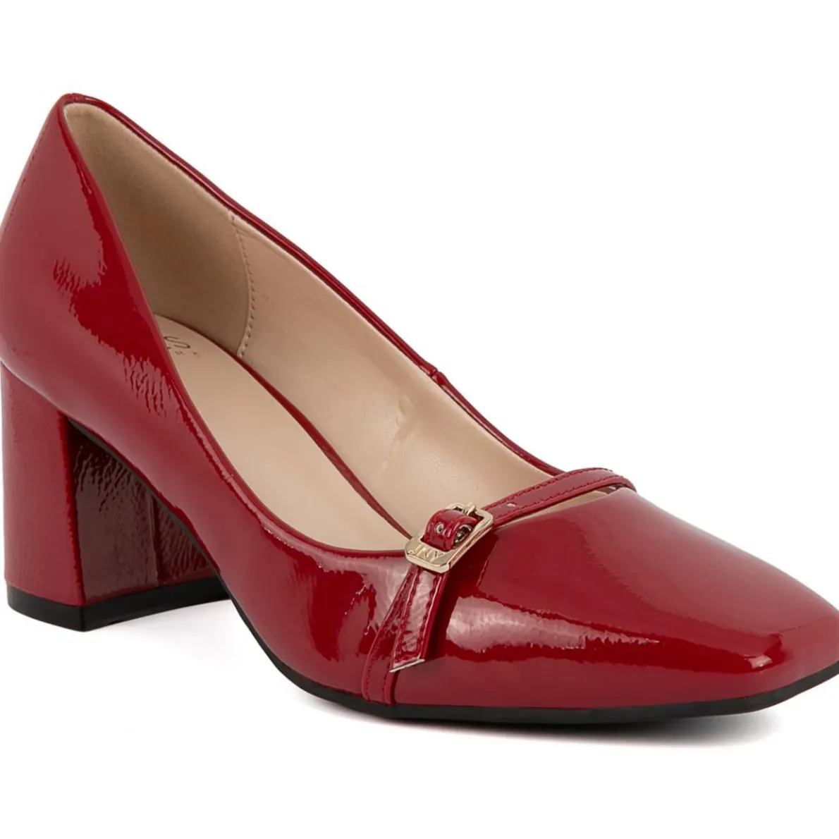 Aubin Patent Block Heel Pumps