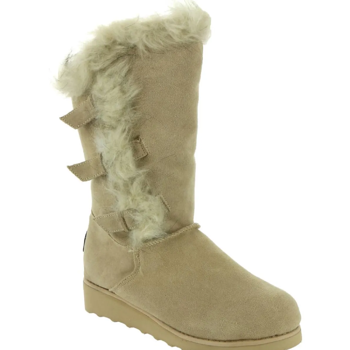 Geneviieve Suede Wool Lined Winter Boots