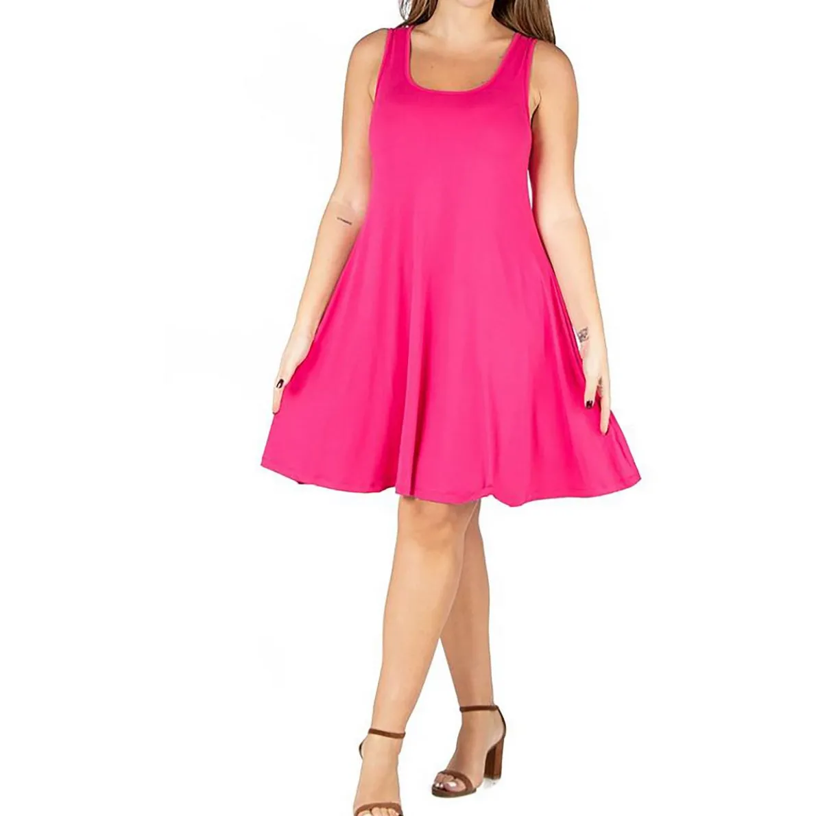 Sleeveless Knee-Length Mini Dress