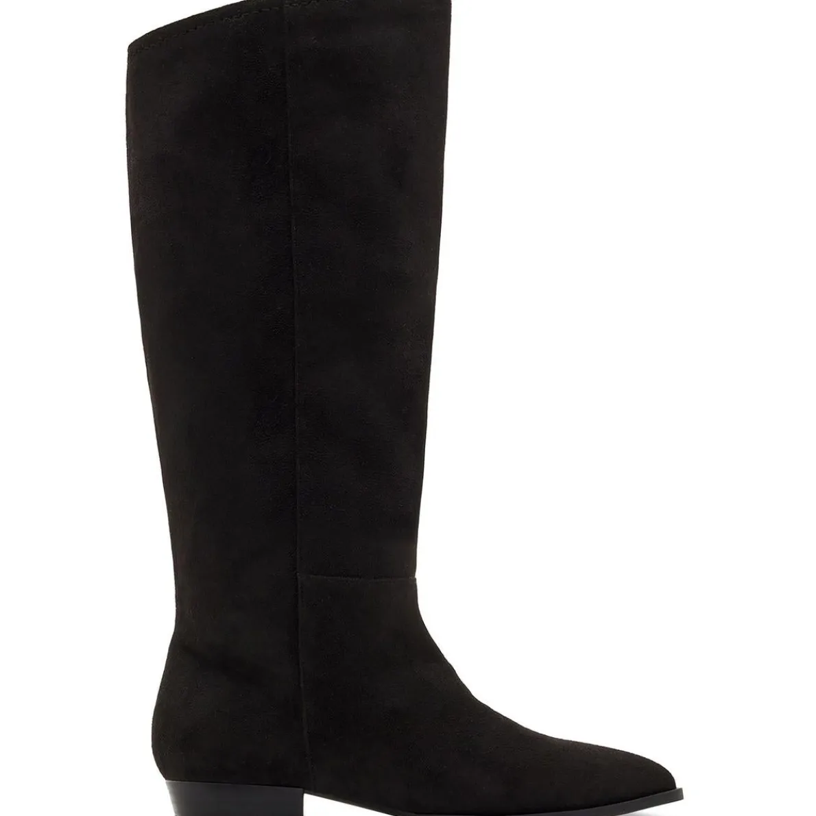 Solid Faux Suede Knee-High Boots
