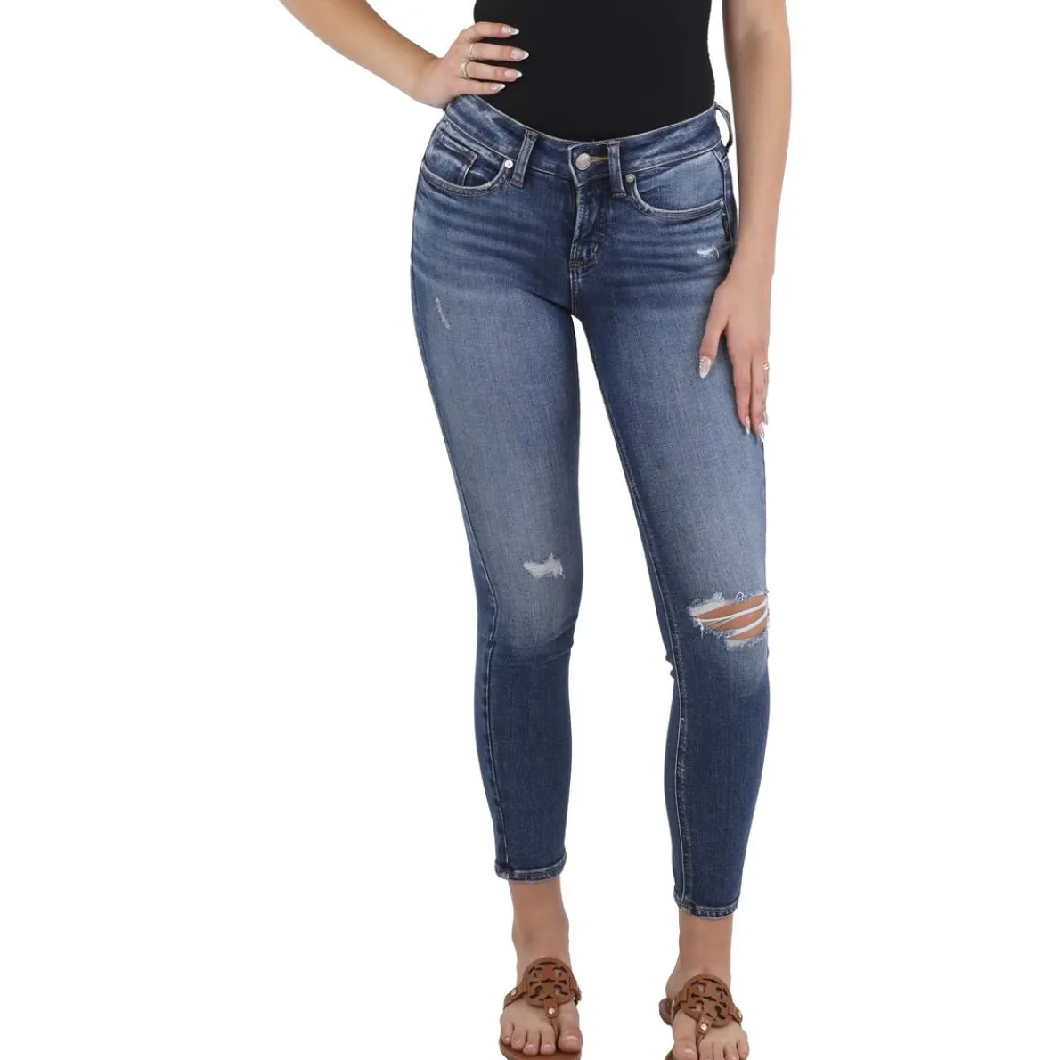 Suki Mid Rise Curvy Fit Pocket Denim Skinny Jeans