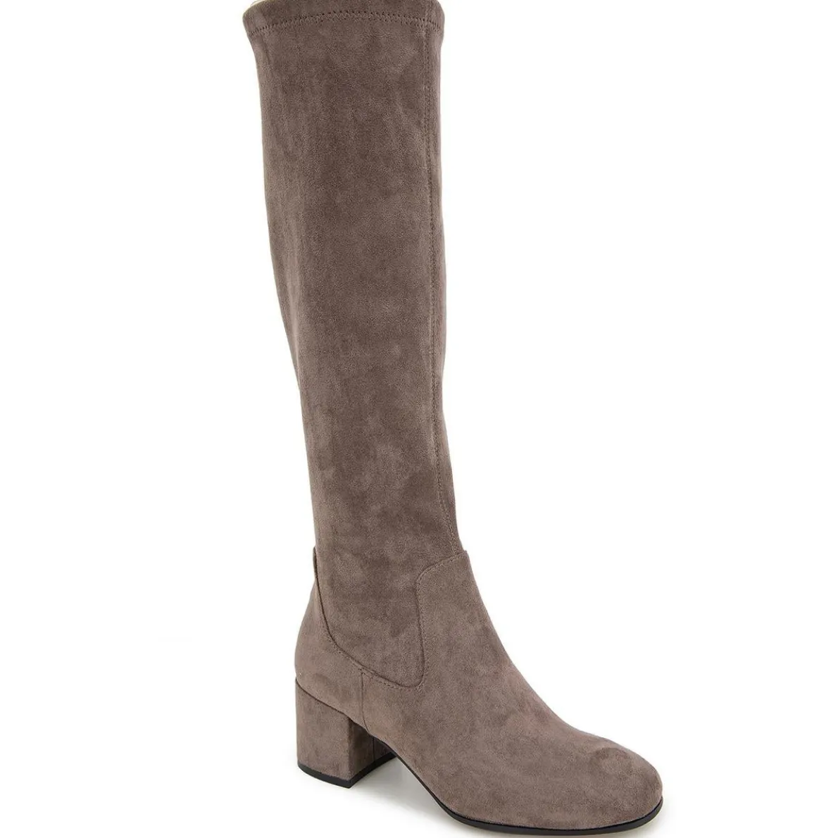 Rida Stretch Boot Zipper Faux Suede Knee-High Boots