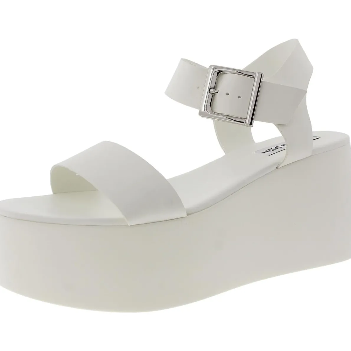 Ripley Buckle Faux Leather Platform Sandals