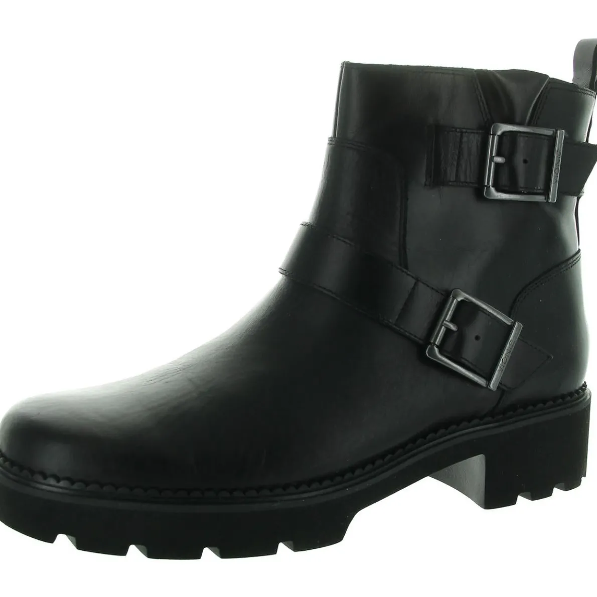 Buckle Leather Booties