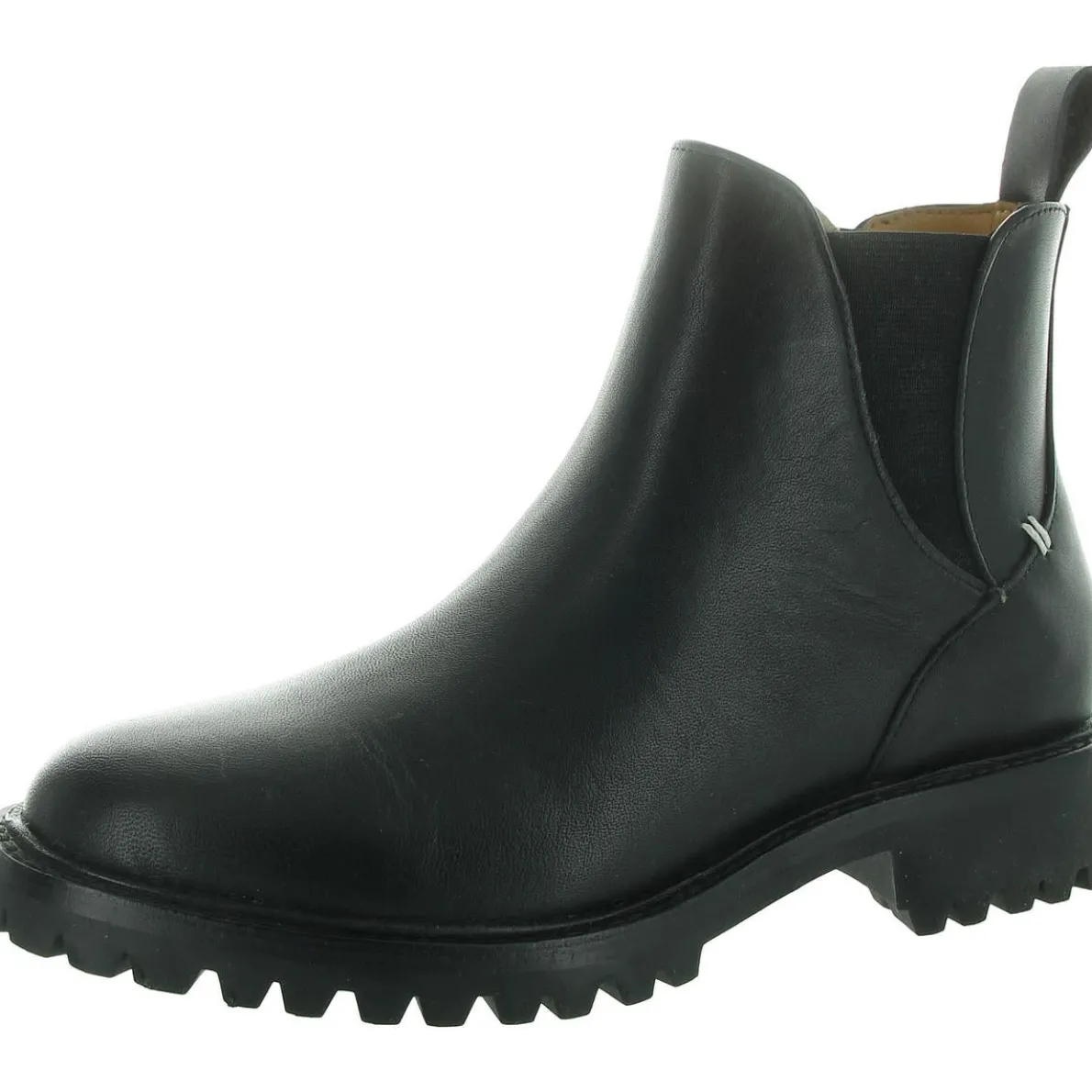 Stretch Leather Ankle Boots