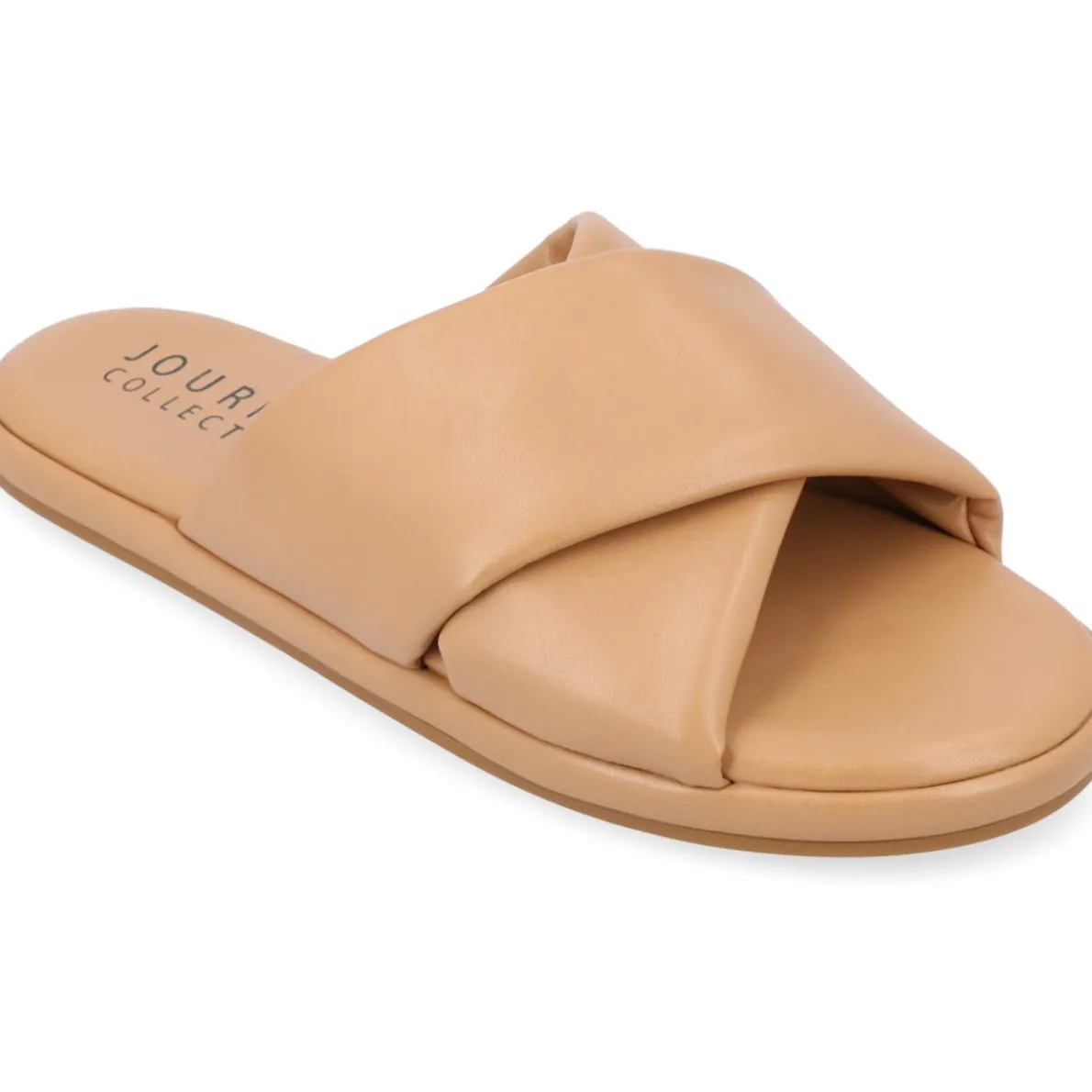 ADDILYNN Round toe Slip on Flatform Sandals