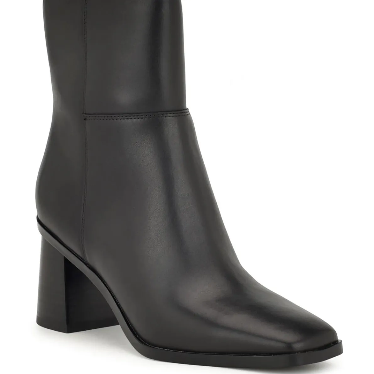 Dither Zipper Square Toe Ankle Boots