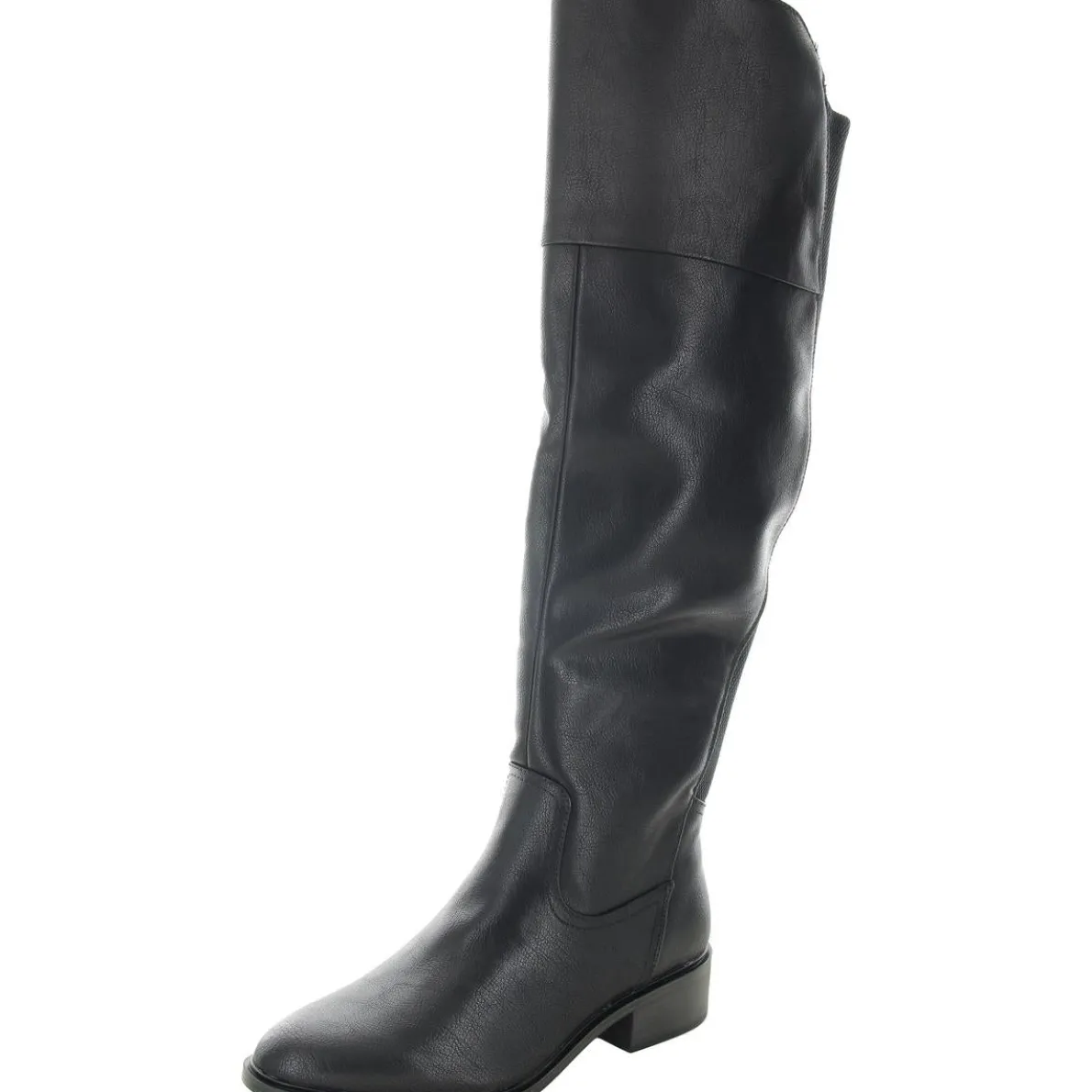 Anika Zipper Faux Leather Knee-High Boots