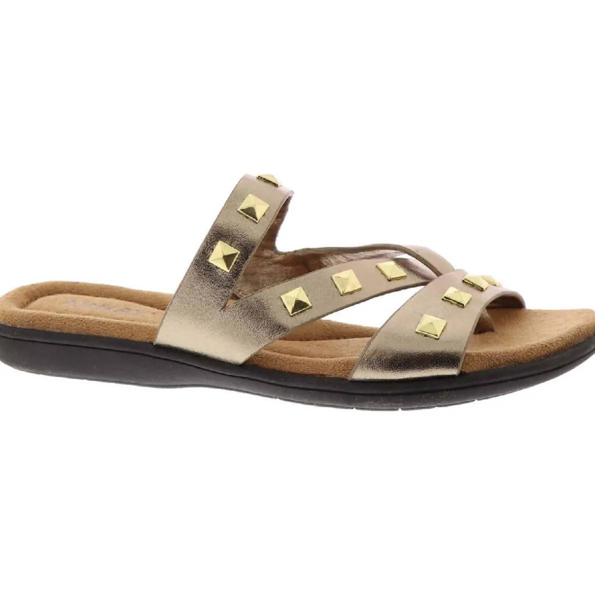 LaJolla Leather Metallic Thong Sandals