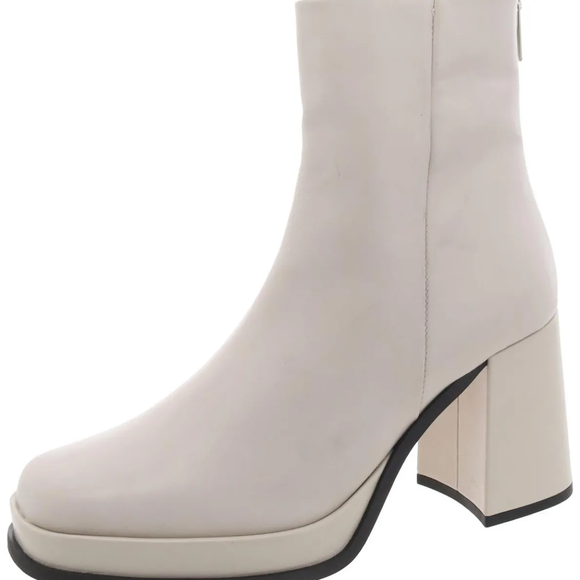 Maxxy Leather Block Heel Ankle Boots