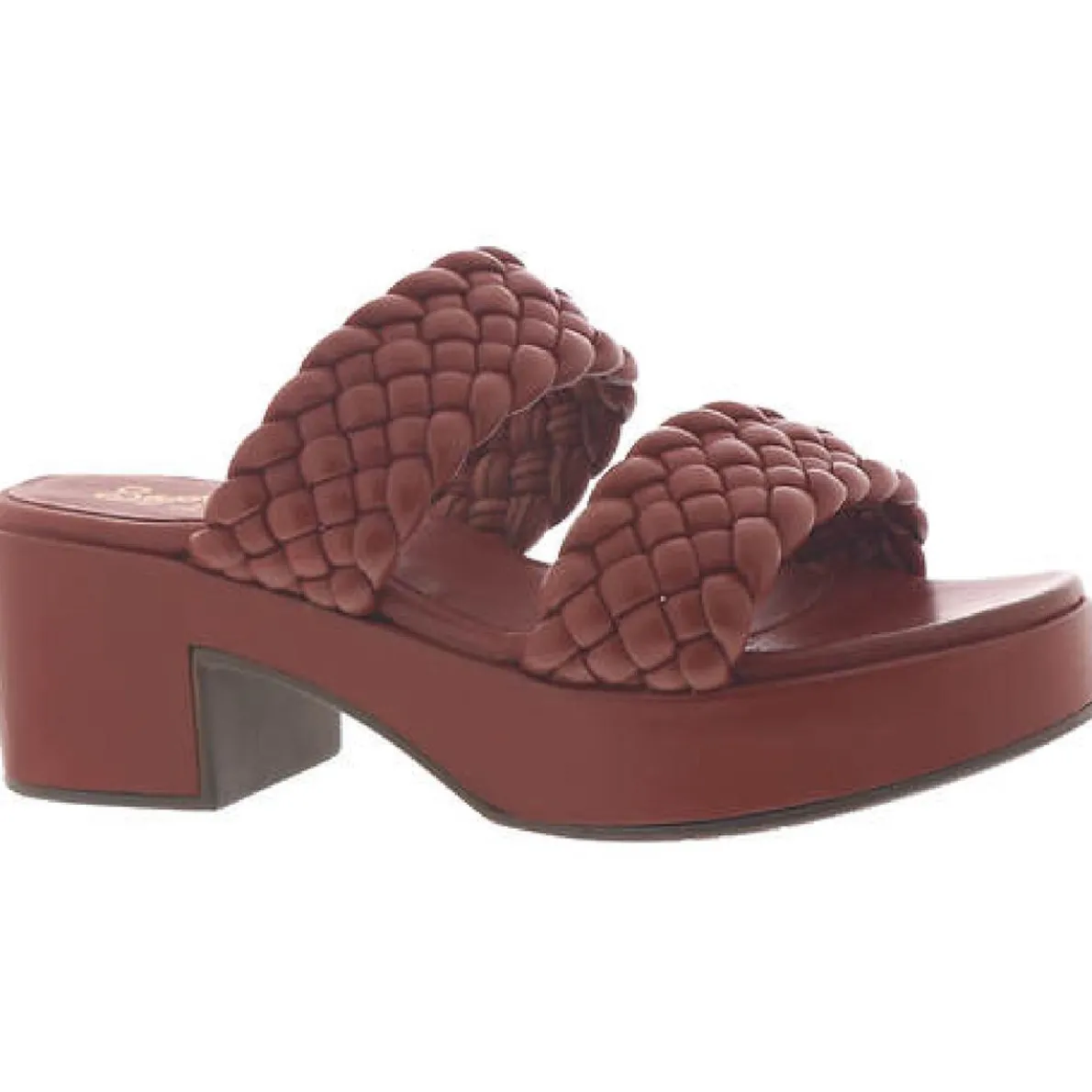 Novelty Leather Woven Heel Sandals