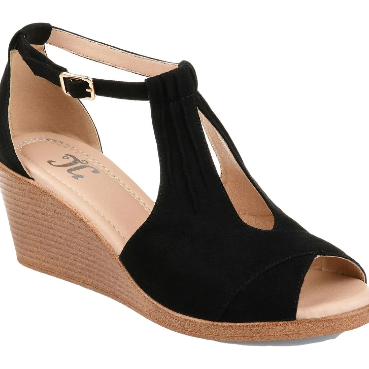 Kedzie Faux Suede Ankle Strap Wedges