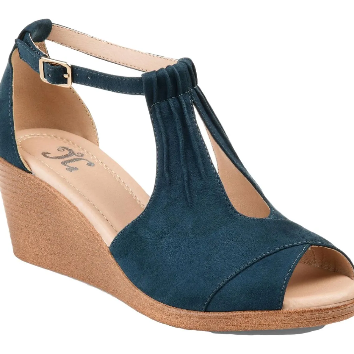 Kedzie Faux Suede Ankle Strap Wedges