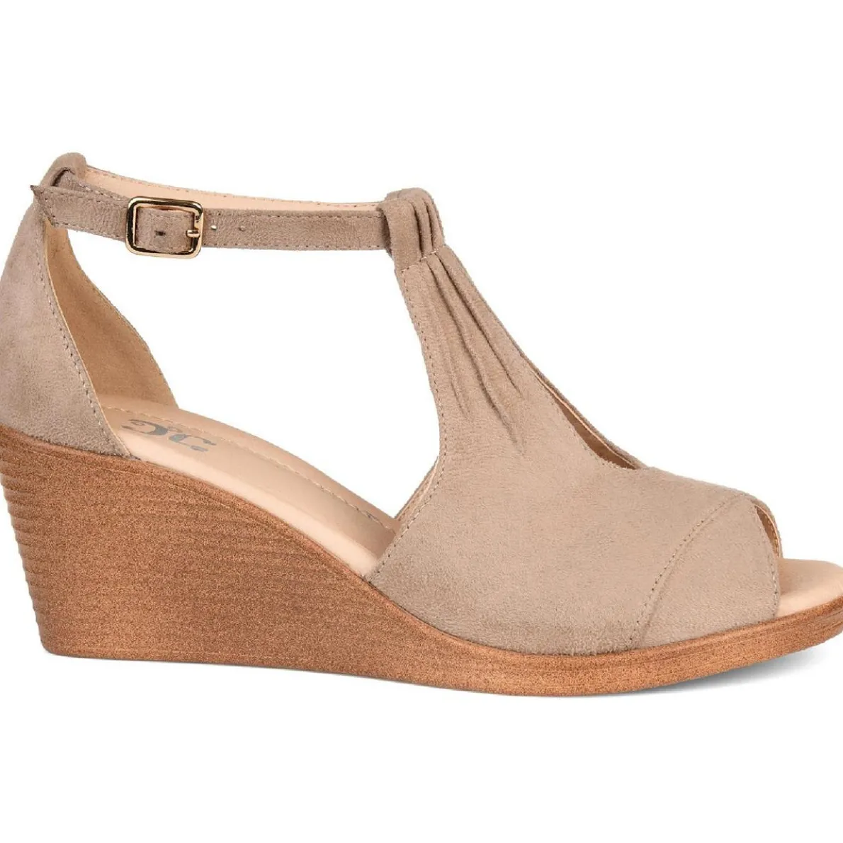 Kedzie Faux Suede Ankle Strap Wedges