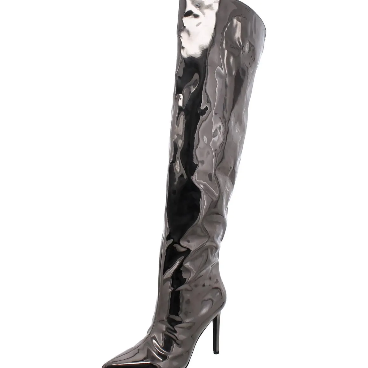 Slip On Pointed Toe Knee-High Boots