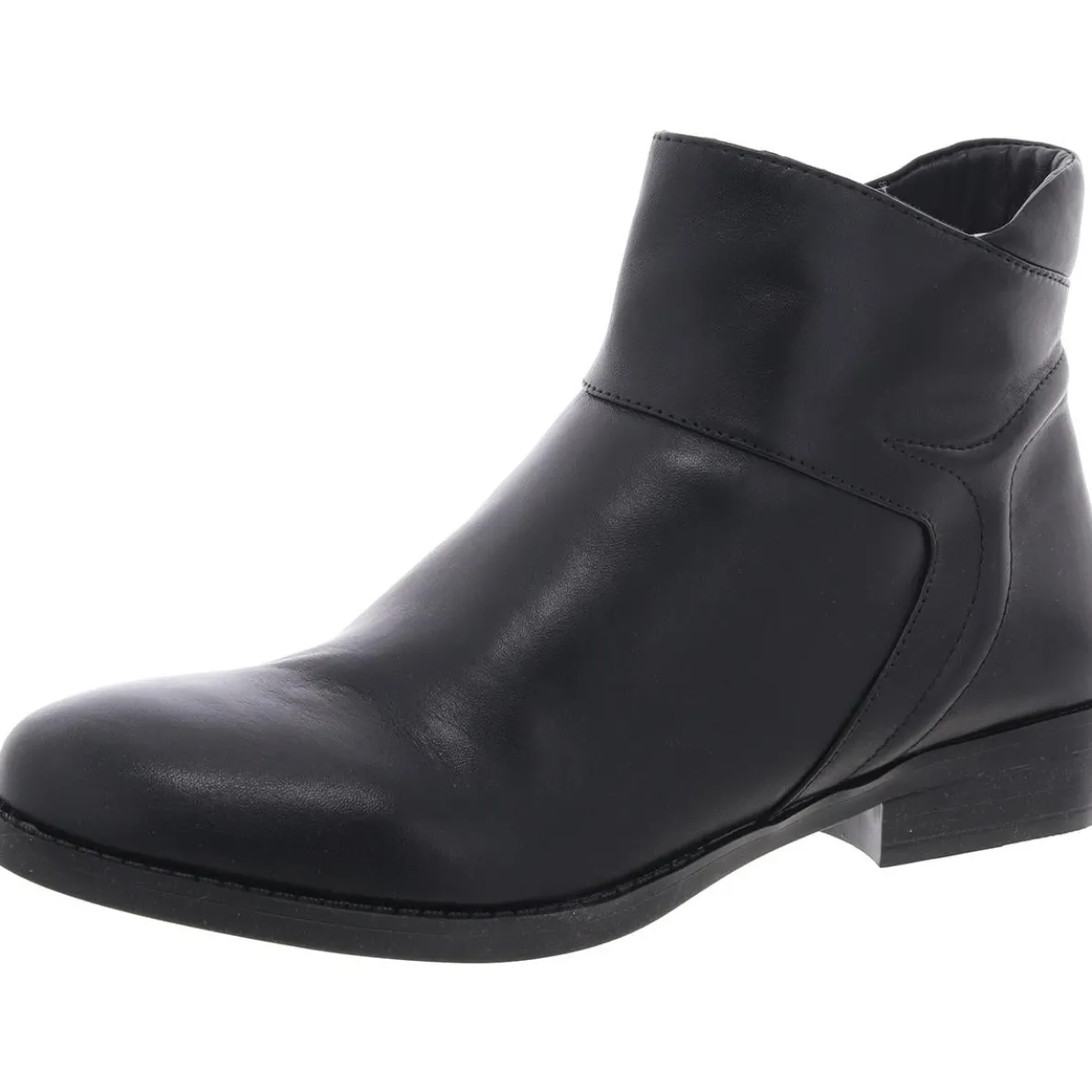 Zipper Leather Booties