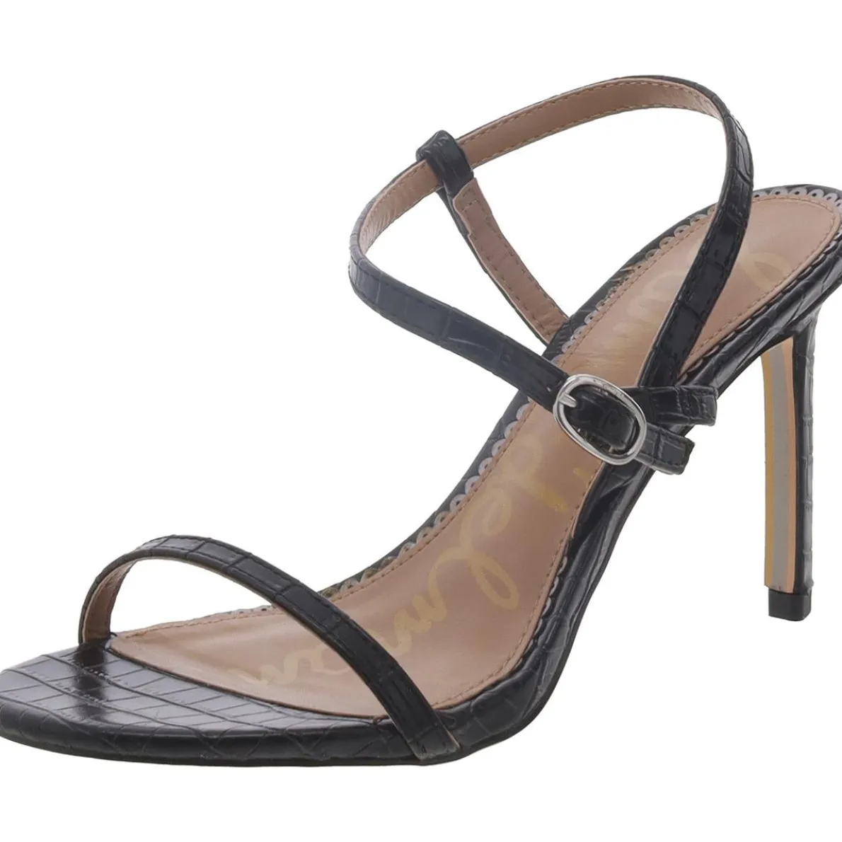 Dara Faux Leather Adjustable Slingback Heels