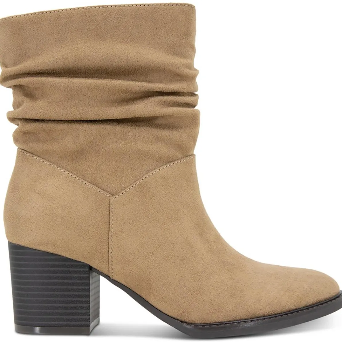 GENOVIA Faux Suede Pull On Ankle Boots