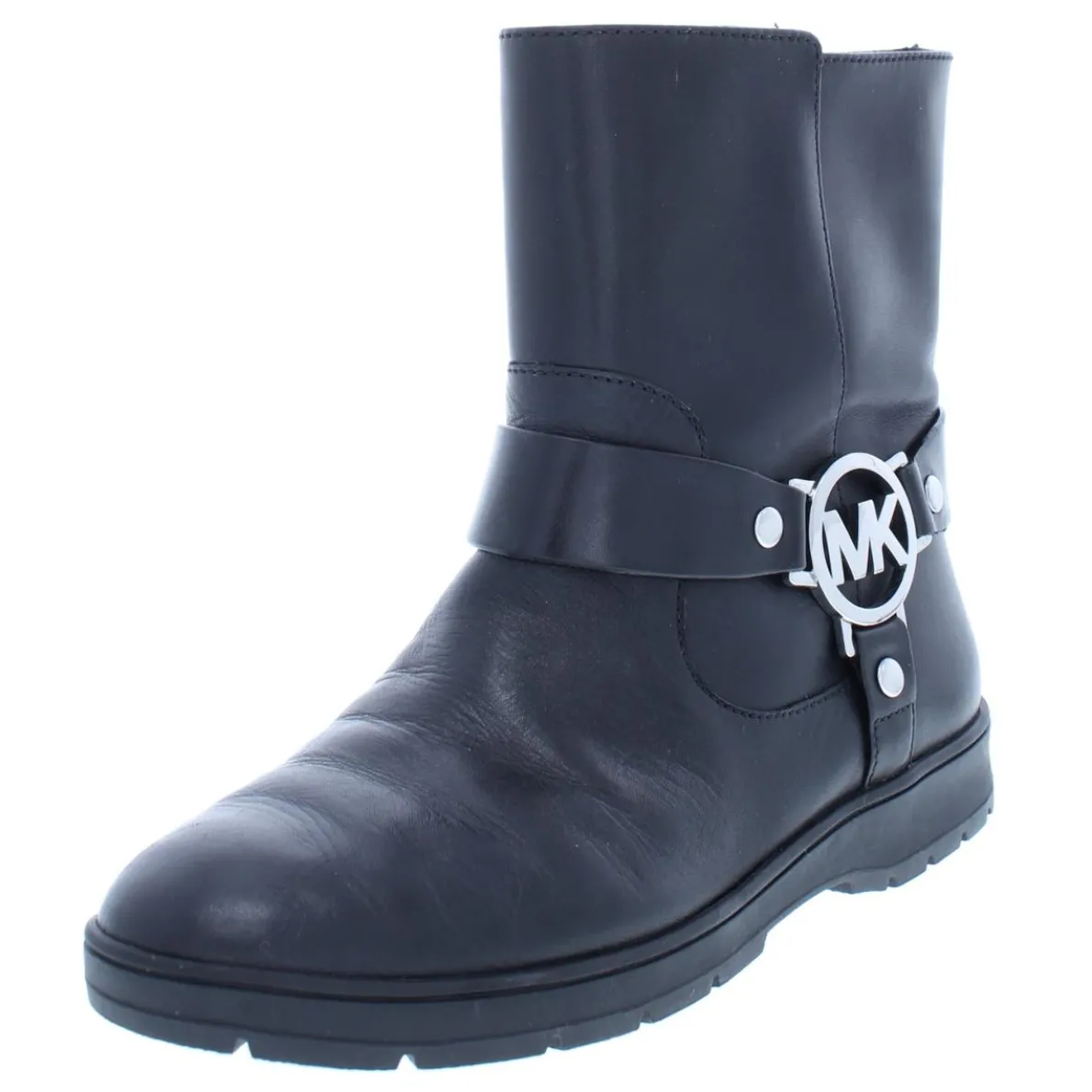 Fulton Biker Leather Ankle Booties
