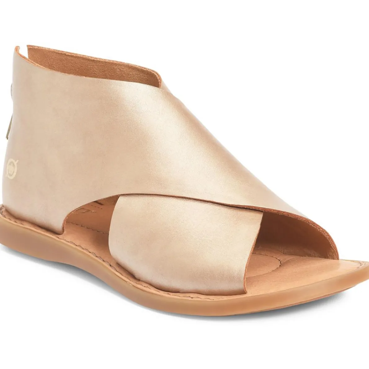 Iwa Zipper Leather Flatform Sandals