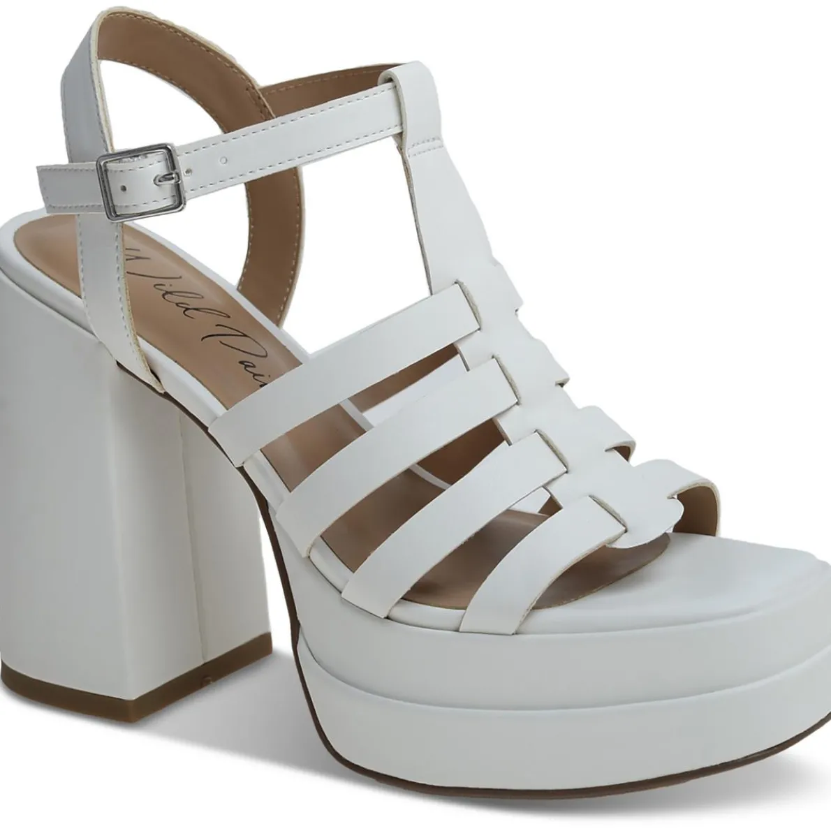 Orlah Faux Leather Platform Block Heels